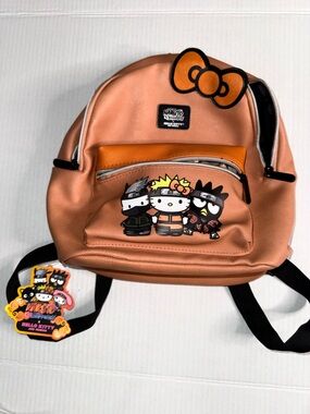 Hello Kitty Peach Orange Naruto Kids Mini Backpack